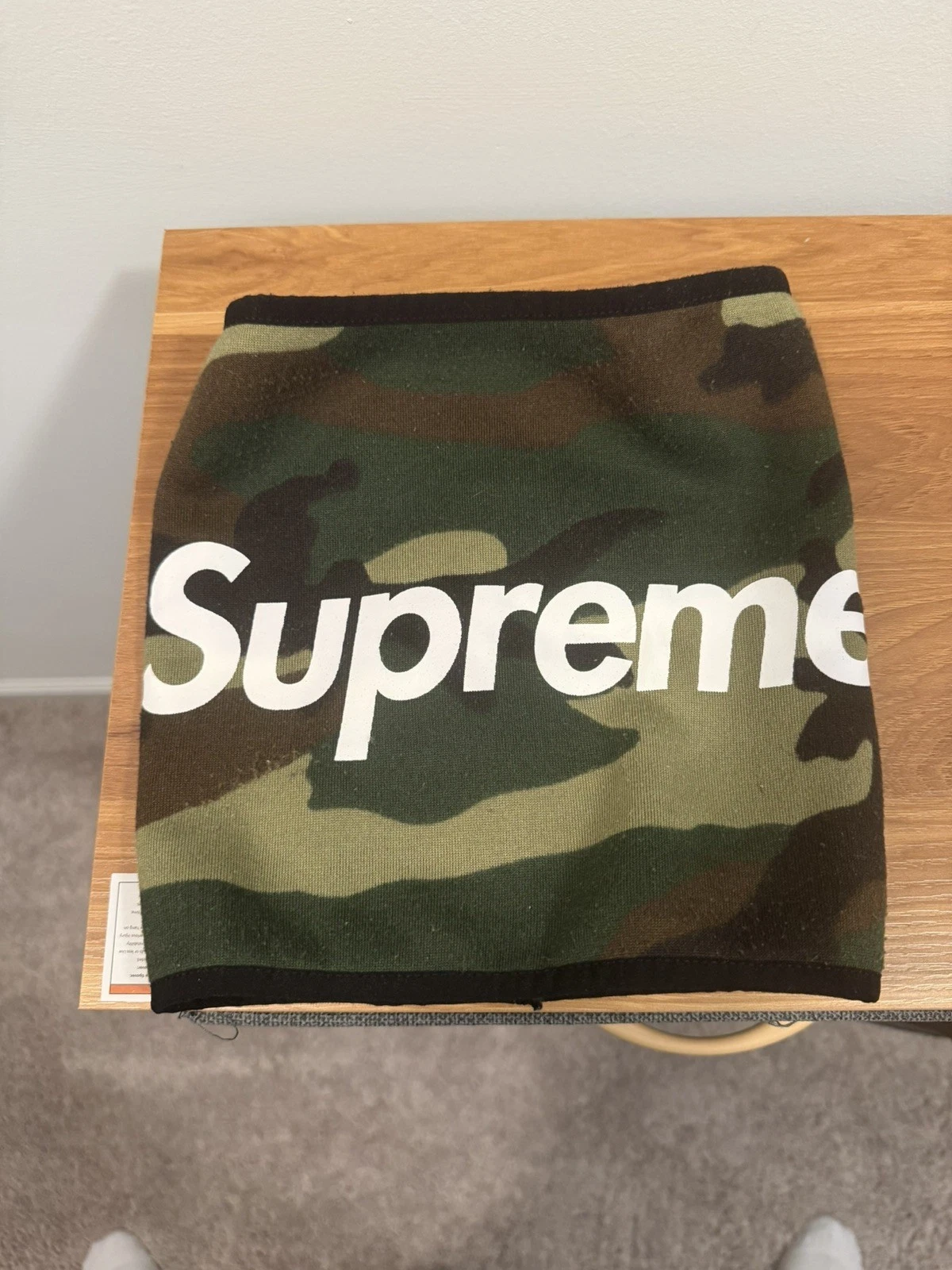 FW15 Supreme fleece neck gaiter woodland camo neck warmer