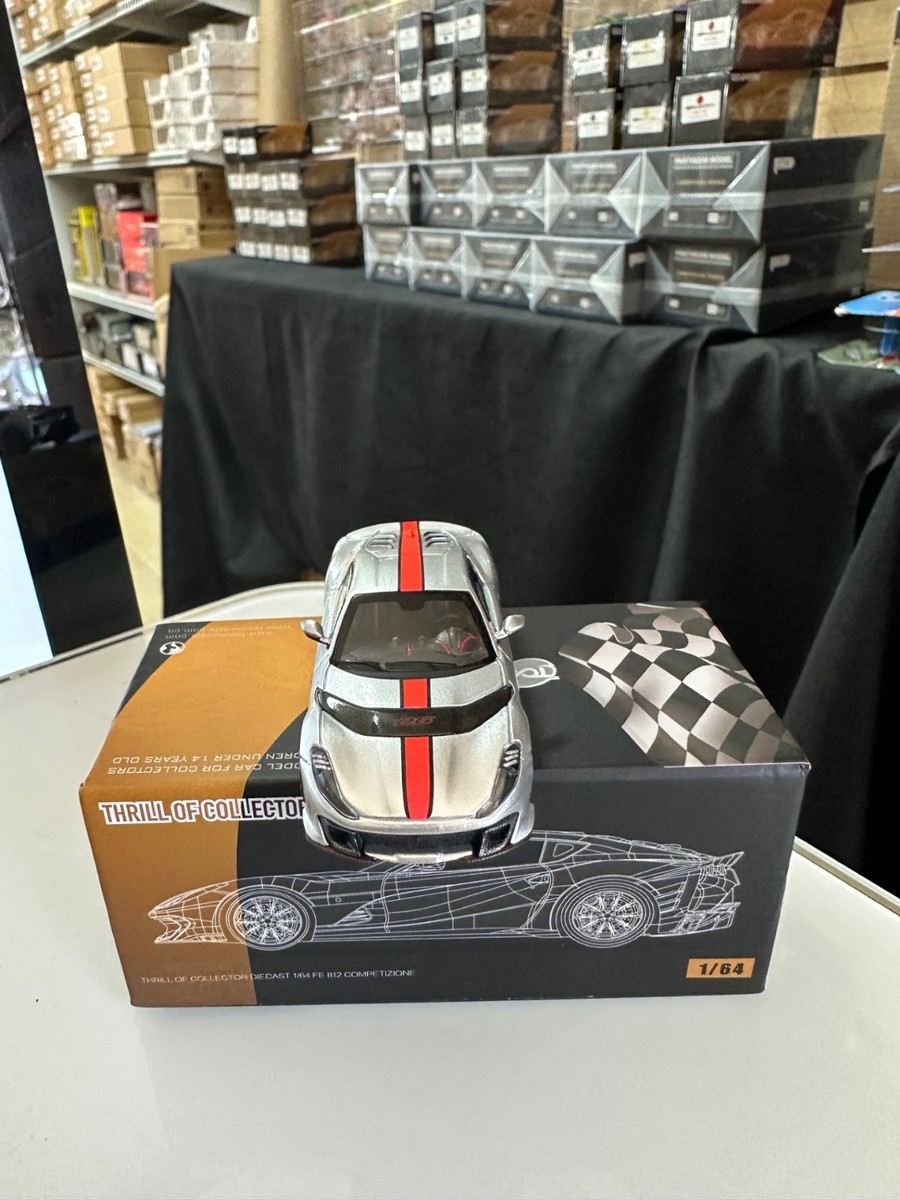 FERRARI 812 COMPETIZIONE ARGENTO NURBURGRING 1/64 CAR BY THRILL OF