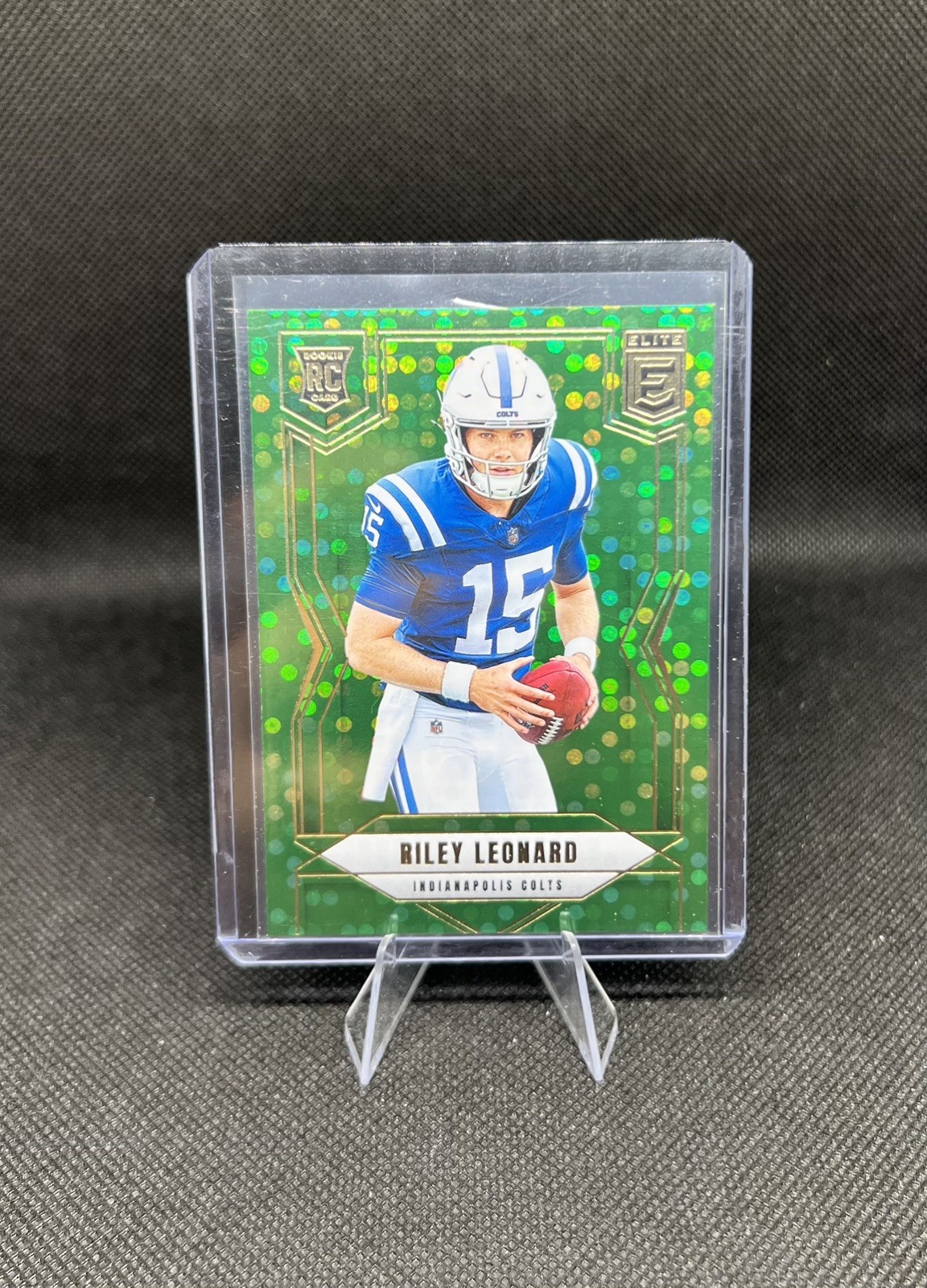 2025 Donruss Elite Riley Leonard Rookies RC Green Disco Rookie #170 Colts