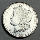 1897-S Morgan silver dollar. AU-UNC slider, dipped. $1.  #ro1