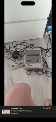 Super Nintendo SNES Konsole Grau Inkl. Controller und Originaler Kabel