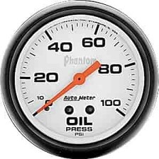 Auto Meter Phantom Oil Pressure Gauge 2-58 Mechanical Auto Meter Phantom Oil Pressure Gauge 2-58 Mechanical