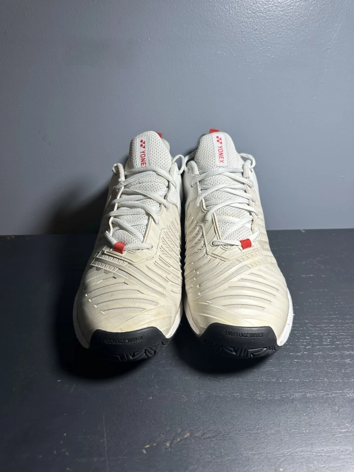 Cojín eléctrico para todas las canchas de tenis Yonex SONICAGE talla 11,5 para hombre blanco rojo Foto 3 de 4