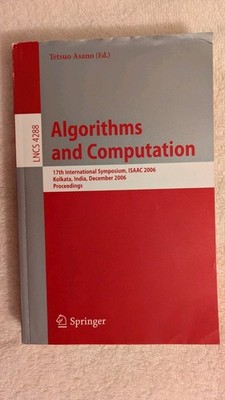 ALGORITHMS AND COMPUTATION: 17th International Symposium, PB, 2006, Springer