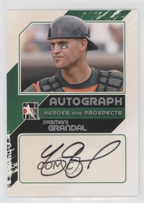 2011 ITG Heroes and Prospects Close Up Silver /190 Yasmani Grandal Auto tp9