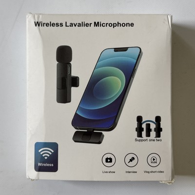 Wireless Lavalier Microphone, Pink, USB-C And 8 Pin , One to Two (2 Microphones)
