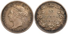 CANADA Victoria 1900 25 Cents EF
