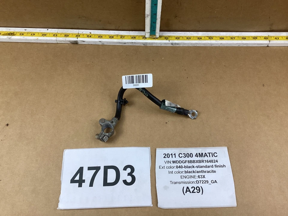 Unidad de cable terminal negativo batería Mercedes Benz W204 C300 2008-2014 OEM Foto 3 de 3