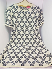Kate Spade New York Black Off White Dress Floral Size 10 37” Length READ