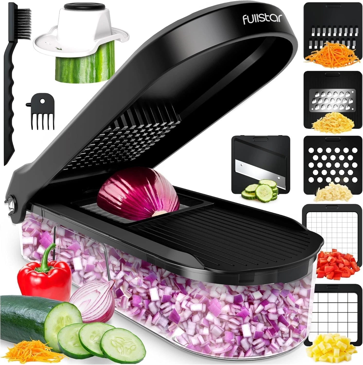Vegetable Chopper Cutter Mandoline Slicer Cheese Grater - Home Essentials (6in1)
Opens in a new wind