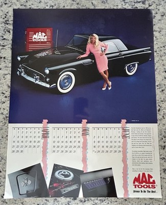 Mac Tools 1990 Poster Featuring 1955 T-Bird Thunderbird
