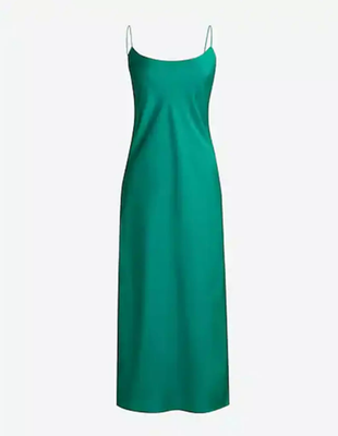 J Crew Gwyneth Slip Dress NEW 18 Emerald Green Satin Charmeuse Midi Long Maxi | eBay J Crew Gwyneth Slip Dress NEW 18 Emerald Green Satin Charmeuse Midi Long Maxi | eBay