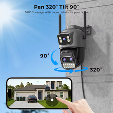15MP 3X5 Wired Wifi Camera PTZ 2 Screen 10X Digital Zoom Human Tracking ONVIF