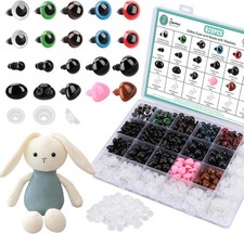 820pcs Safety Eyes for Amigurumi- Premium Safety Eyes and Noses for Crochet Anim
