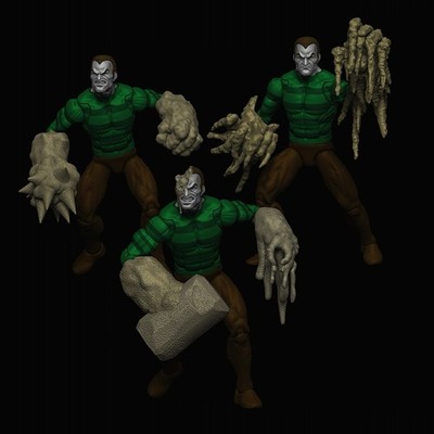 Sandman Spiderman Marvel Legends 6 Unpainted Sand Effects Custom Figure 1/12