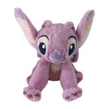 Lilo  Stitch Angel Plush Pink Purple 14" Stuffed Animal Heart Seated Disney M32