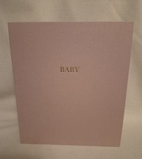 Sugar Paper Baby Girl Keepsake Memory Book Rose Linen Prego to 1st Birthday HC