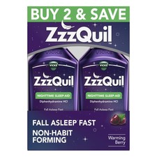 ZzzQuil, Sleep Aid, Nighttime Aid 12 Fl Oz Pack of 2 , Cranberry
