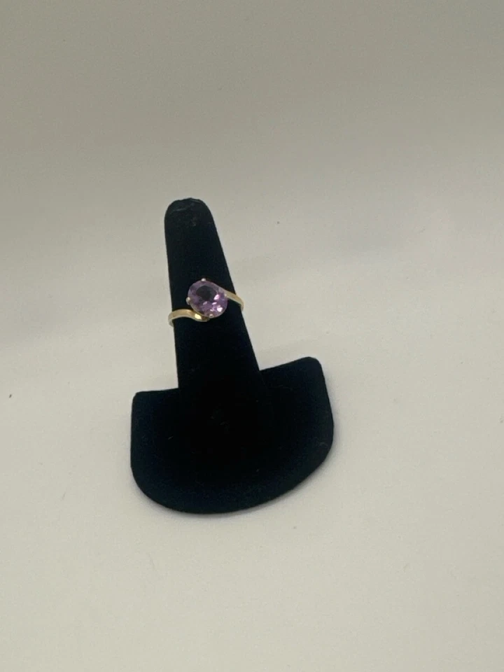 ANILLO AMÍTICO ORO AMARILLO 14K CORTE OVALADO 2.87G TALLA 7 (TDW037756) Foto 4 de 4