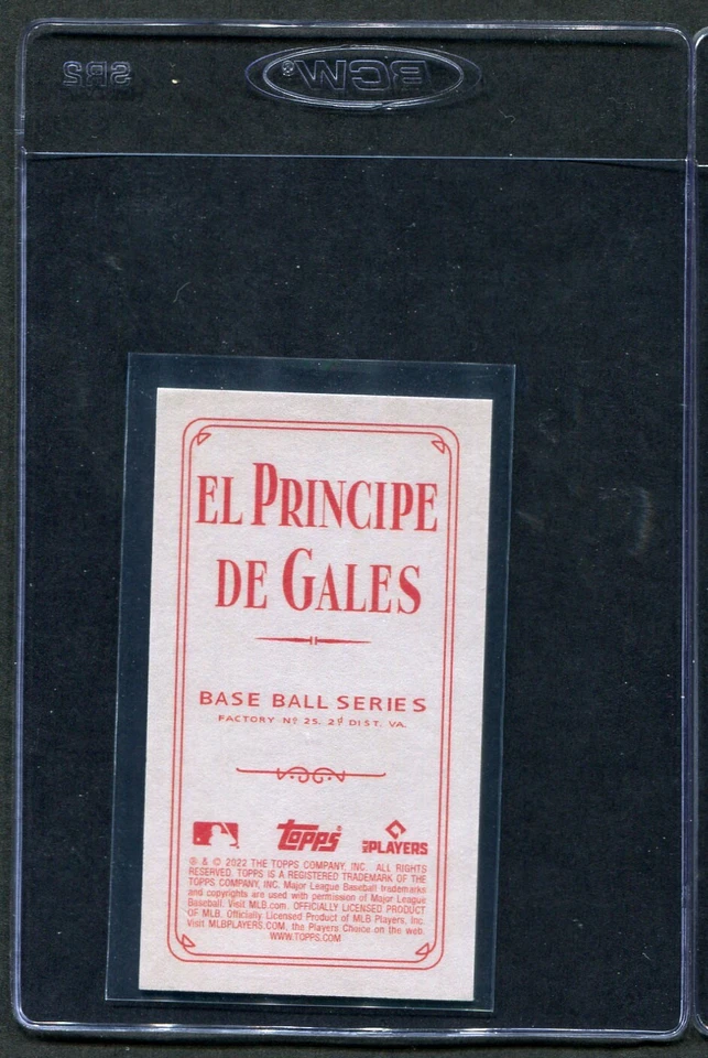 2022 Topps 206 Wave 2 El Principe De Gales Back Parallel Anthony Santander - Image 2 of 2