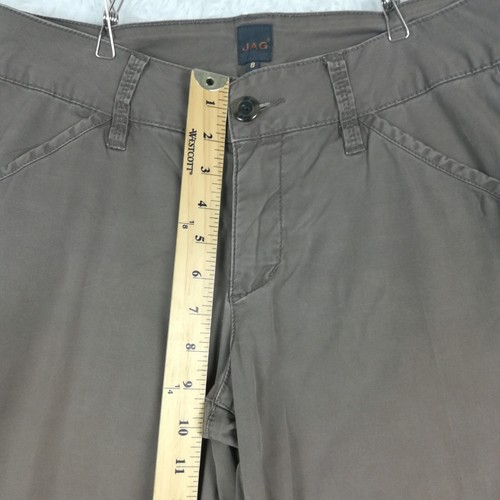 Jag Womens Pants Cuffed Capri Brown Slim Fit Stretch Mid Rise 8 - Picture 3 of 13
