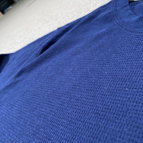 Polo Ralph Lauren Sleep T Shirt Mens Medium Navy Waffle Knit Sleepwear Top - Picture 4 of 10