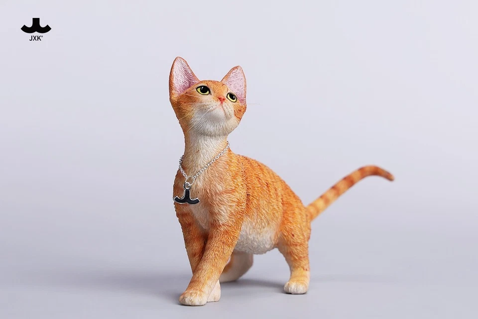 Lindo modelo animal pintado gato rizado miniatura JXK JXK246A/B/C/D 1/6 Foto 3 de 4