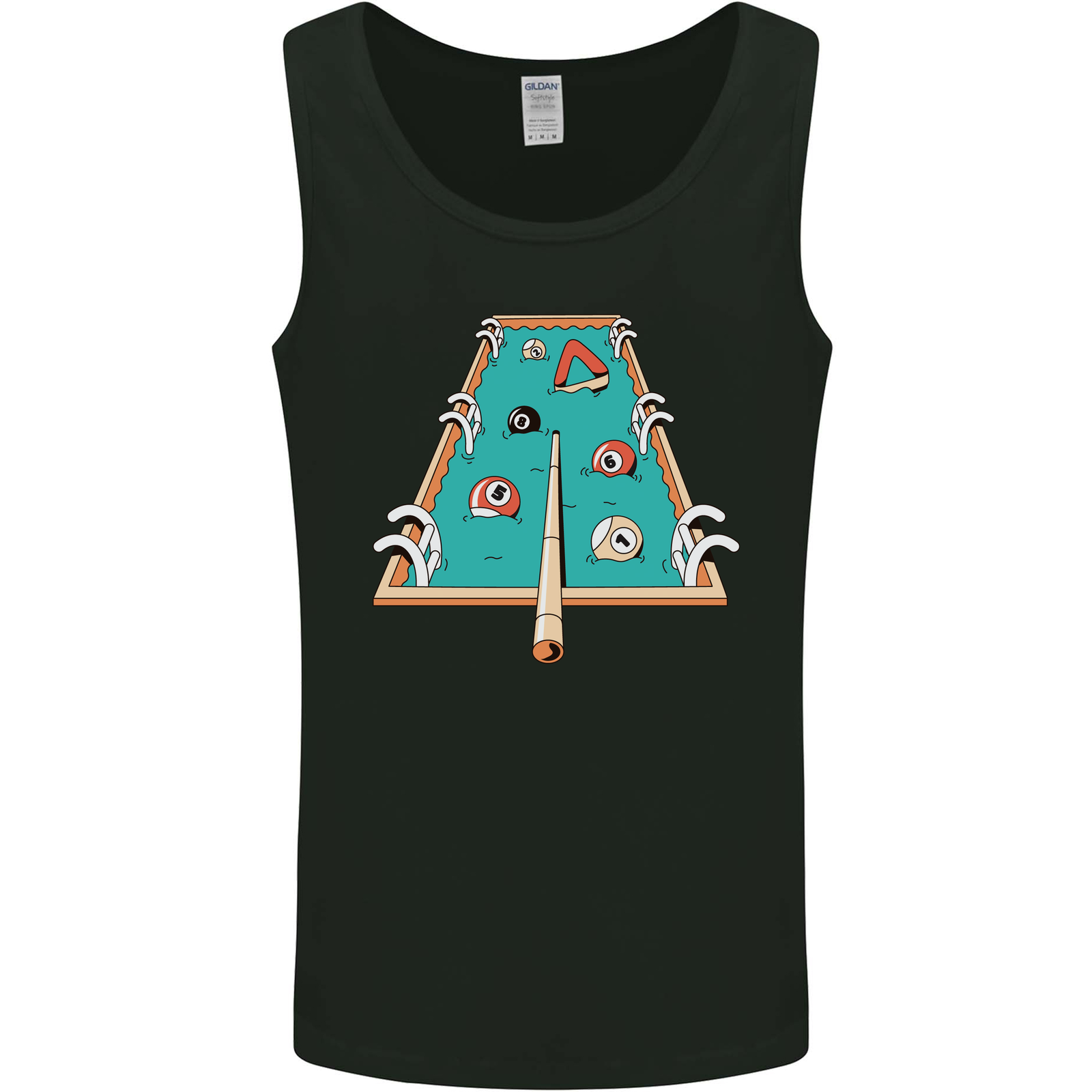 9-Ball Pool Funny Swimming Pool Mashup Mens Vest Tank Top