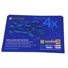 For CARDO Freecom 4X 2X Intercom Protective Wrap Sticker x2 Blue Gradients