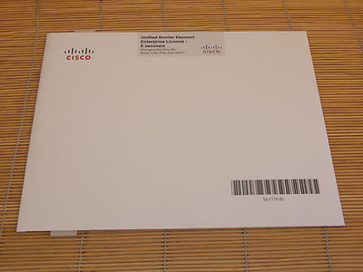 NEW Cisco FL-CUBEE-5 Unified Border Element Feature License-Enterprise-5 Session
