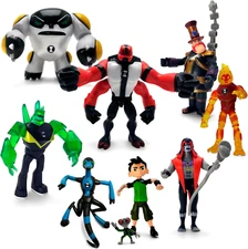 Figures Based on Ben 10 Action Figures - Set of 9 Toys [Ben Tennyson, Four Arms,