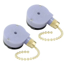 Ceiling Fan Switch Zing Ear ZE-228S 2 Speed 3 Wire Ceiling Fan Pull Chain Switch