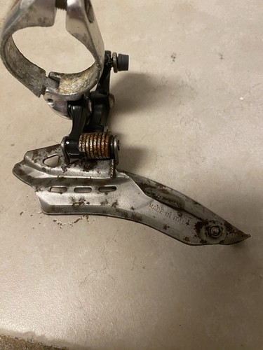 Campagnolo RECORD 10-Speed Clamp-On Compact DOUBLE Front Derailleur RUST - Picture 3 of 7