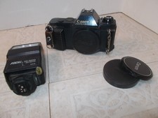 Canon T50 Camera Body with Cap  Flash Parts or Repair PLEASE READ
