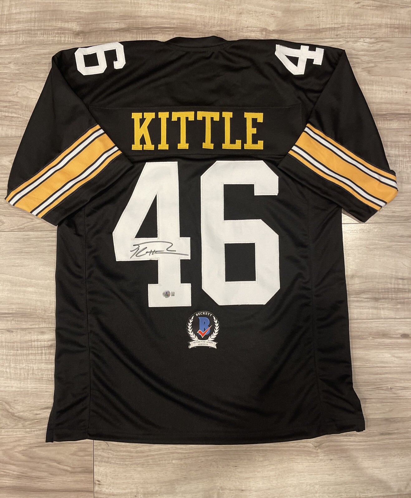 George Kittle Autographed Signed Iowa Hawkeyes San Francisco 49ers Jersey BECKETT QR COA 27 