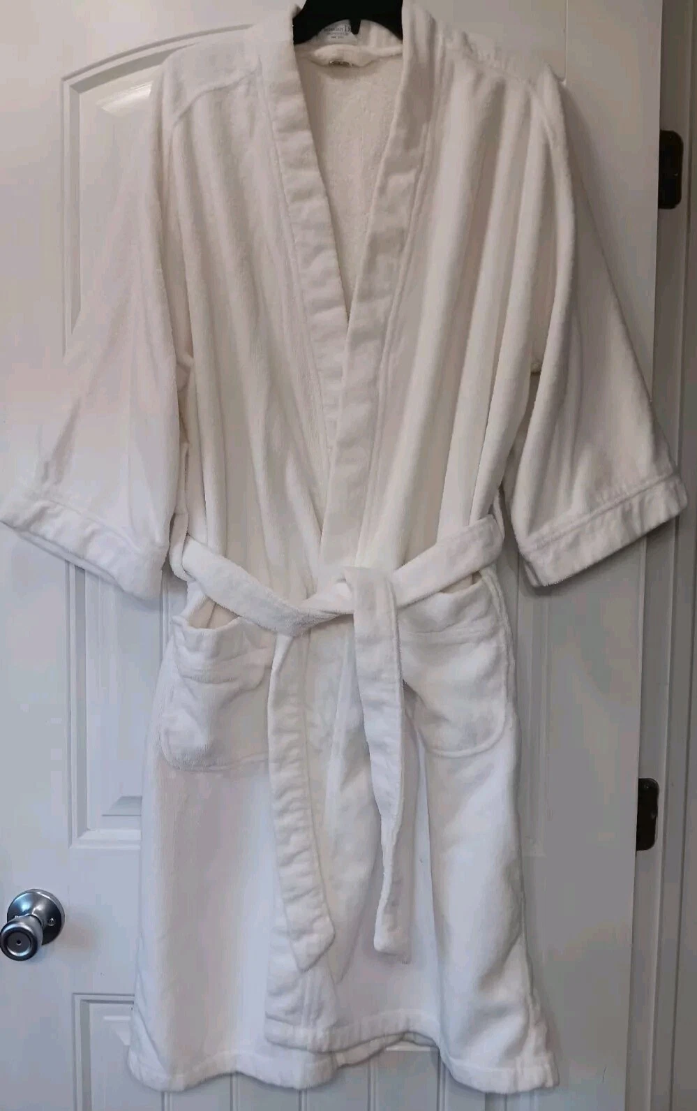 Robe blanche vintage Christian Dior Monsieur coton éponge taille unique