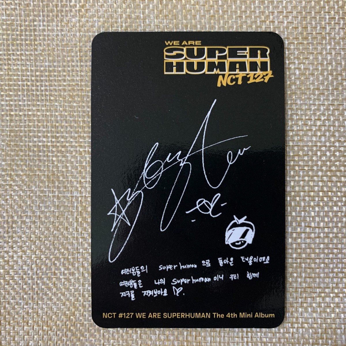 NCT NCT127 superhuman テヨン アルバム トレカ NCT 127 TAEYONG [ Superhuman ] Official Photocard, 4th Mini