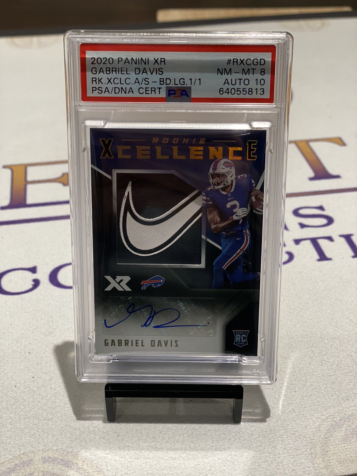 Gabriel Davis Panini XR Rookie Xcellence Autograph Swatches #RXCGD Gold