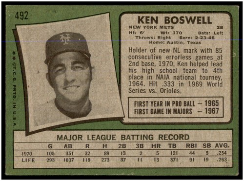 You Pick 1971 Topps Baseball EX Unless otherwise noted #467-752 BX1A - Picture 101 of 497