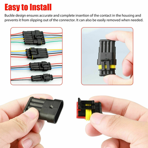 708x Kit Spina Connettori Super Guarnizione Cavo Elettrico Impermeabile Auto 1-6PIN - Foto 6 di 24