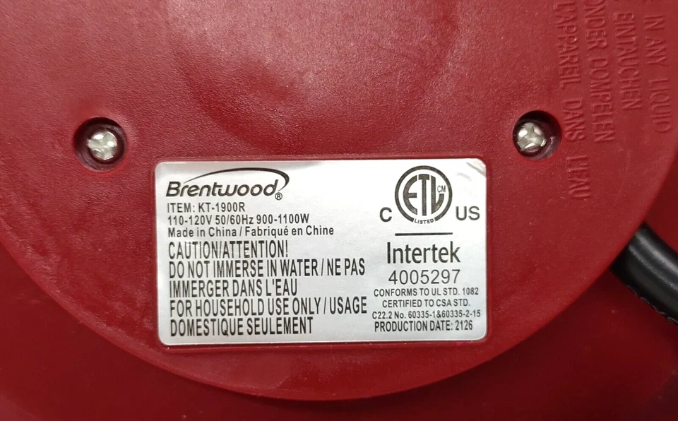 Base de repuesto para hervidor eléctrico Brentwood modelo KT-1900R Foto 3 de 4