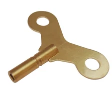 Brass Clock Key large Wing For Key Wind Clocks Size 9 / 4.50 mm  - Clock Parts