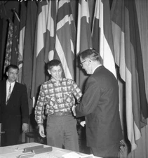 Chess Tournament Zurich 1959 Sixteen year old Bobby Fischer Old Photo