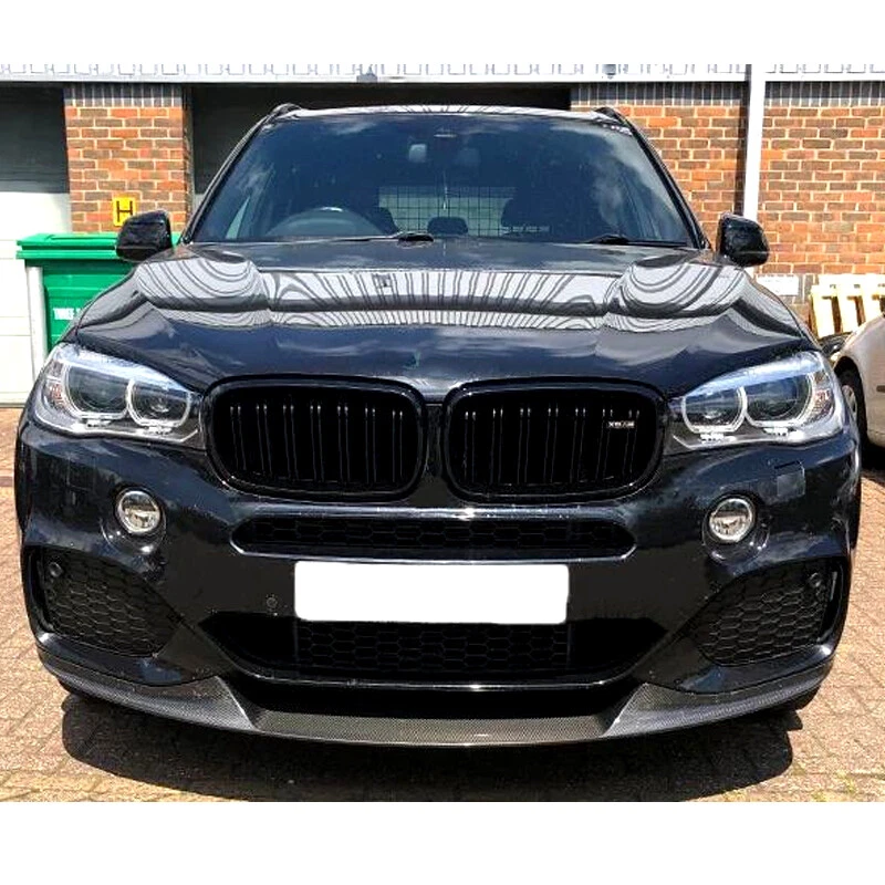 For 2014-2018 BMW X5 F15 X6 F16 Dual Line Front Kidney Grill Grille Glossy Black Foto 2 de 4