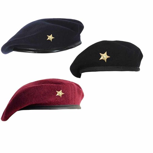 Pack Of 12 Che Guevara Metal Star Military Men & Woman's Beret Cap - Picture 1 of 5