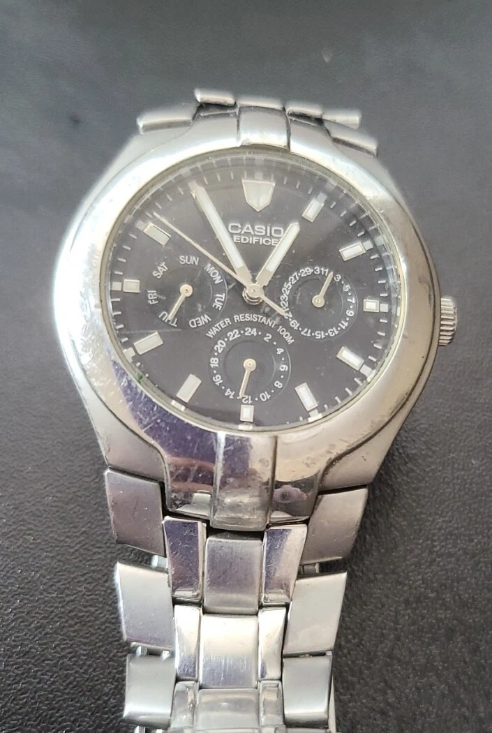 Casio Edifice EF 304 Stainless Steel Men s Watch Working eBay