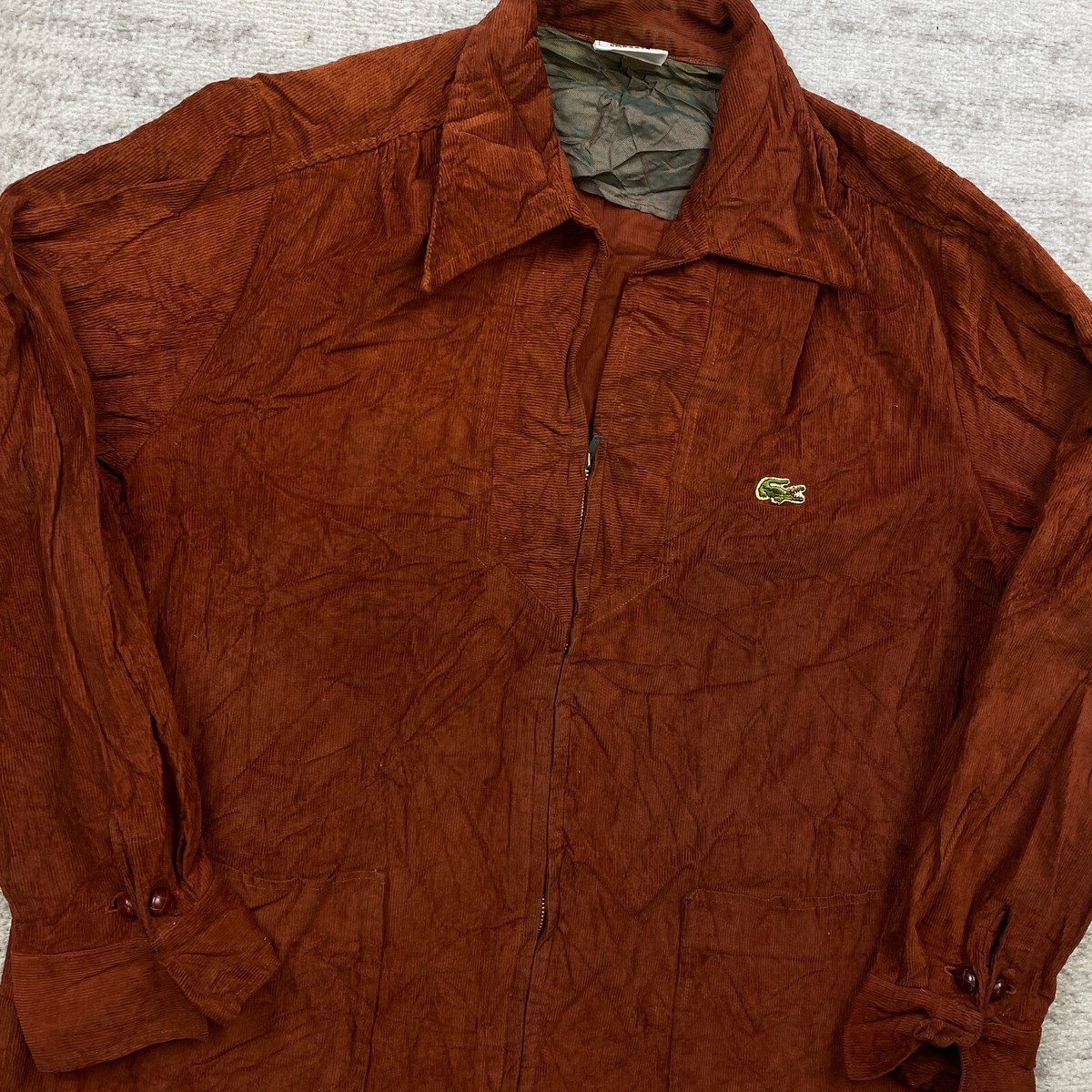 ジャケット・アウター Lacoste corduroy tailored jacket grunge Vintage 90's Lacoste Corduroy Chore Jacket Designer Luxury