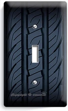 SPORT RACING CAR TRUCK TIRE SINGLE LIGHT SWITCH WALL PLATE COVER MAN CAVE GARAGE