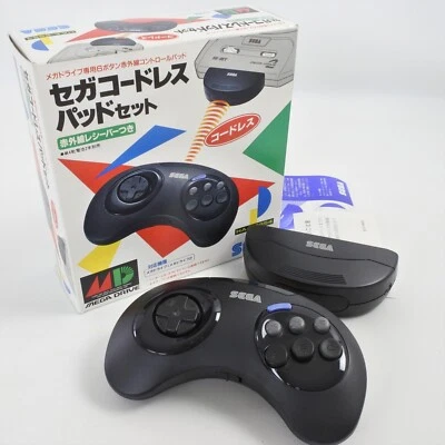 SEGA CORDLESS PAD SET Boxed - Good - Mega Drive HAA-2654 Tested Controller 1831 - Image 1 of 4