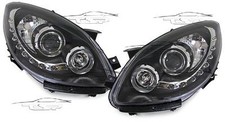 FARI ANTERIORI FANALI DARK LED DAYLIGHT DRL PER RENAULT TWINGO 07-11 HEADLIGHTS